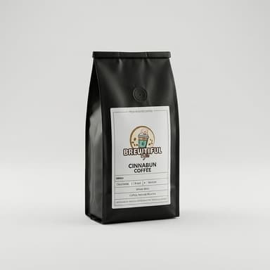 Cinnamon Roll Flavored Coffee, Medium Roast Single Origin, Natural Flavoring Oils, No Sugar, 12oz Bag