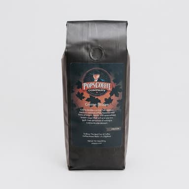Crème Brûlée Flavored Coffee, Vanilla & Caramel Notes, Medium Roast, 1 lb Bag, Whole Bean or Ground, Regular or Decaf
