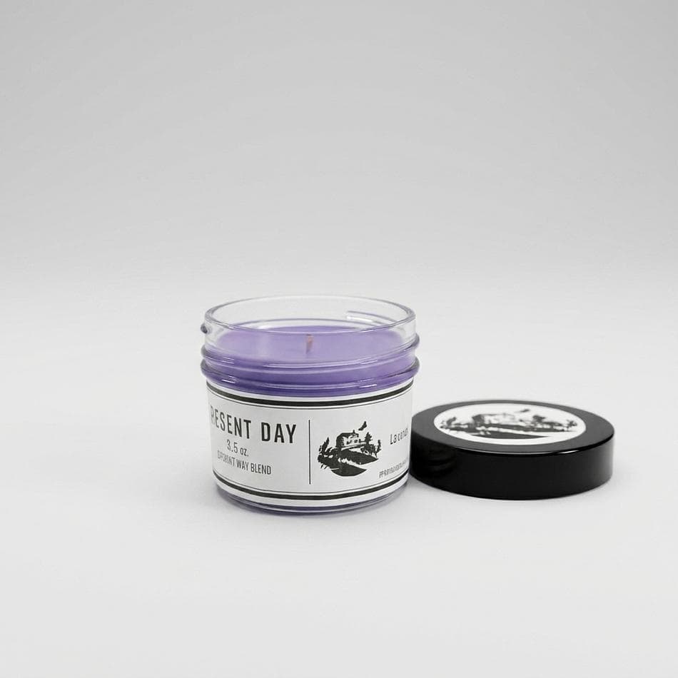 Lavender Scented Candle, Coconut Wax Blend, Strong Scent Throw, Mini Mason Jar, 3 oz (20 Hr Burn)