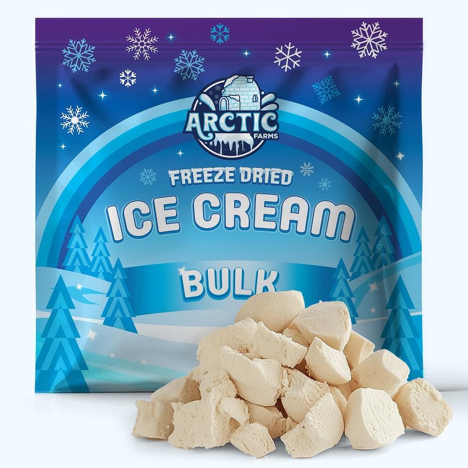 Freeze-Dried Ice Cream Bits, Pina Colada, No-Melt Crunchy Snack, Shelf-Stable, Bulk Bag (1 lb)