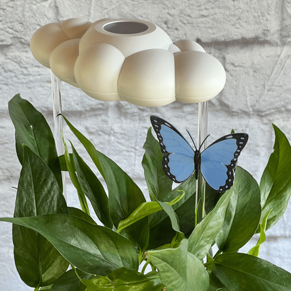 Plant Waterer Charm, Blue Butterfly, 3D Printed PLA, Cloudmaker Dripping Rain Cloud Accessory, 1 Pc