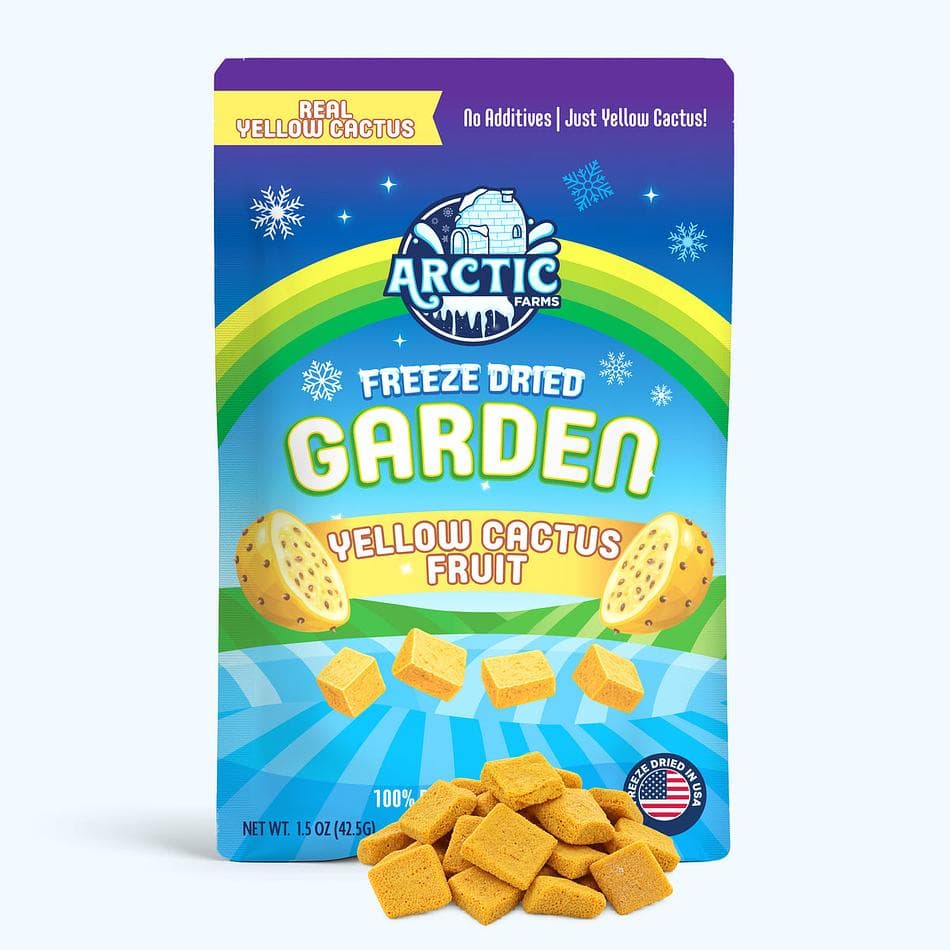 Freeze-Dried Yellow Prickly Pear (Cactus Fruit), 1-Ingredient Crunchy Snack, No Added Sugar, Large Resealable Bag (1.5 oz)