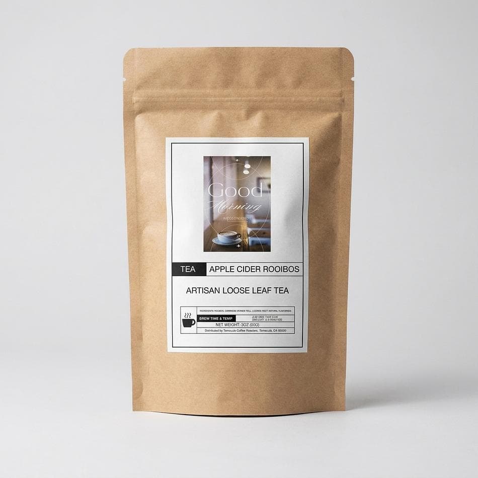 Apple Cider Rooibos Herbal Tea, Rooibos & Apple Spice, Caffeine-Free Cozy Blend, Loose Leaf, 3 oz