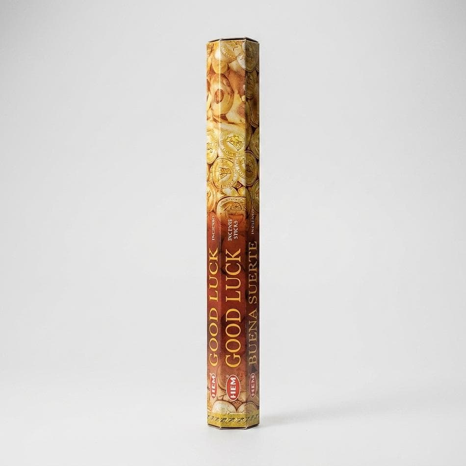 Good Luck Incense Sticks, HEM Hexagon, Sweet Woody Aroma, Positive Energy, 20-Stick Hex Box