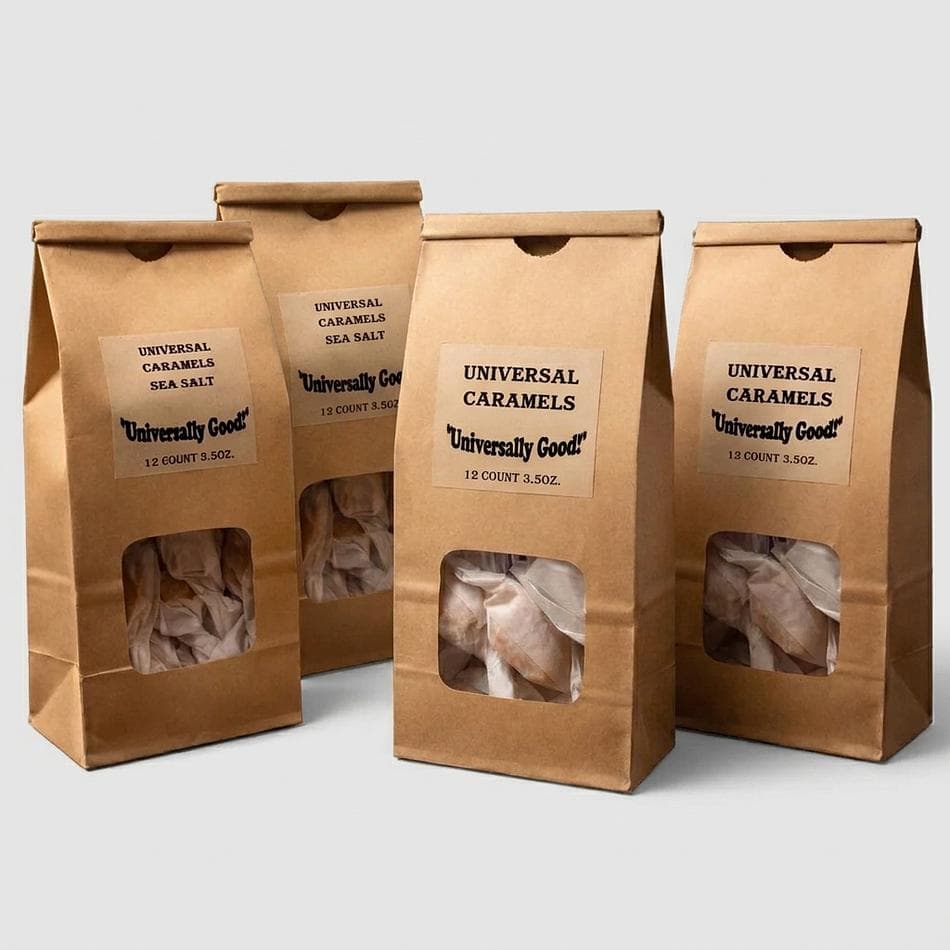 Dark Chocolate Vanilla Caramels, Real Butter & Cream, Melt-in-Your-Mouth, Hand-Wrapped Candy, 50-Count Bag