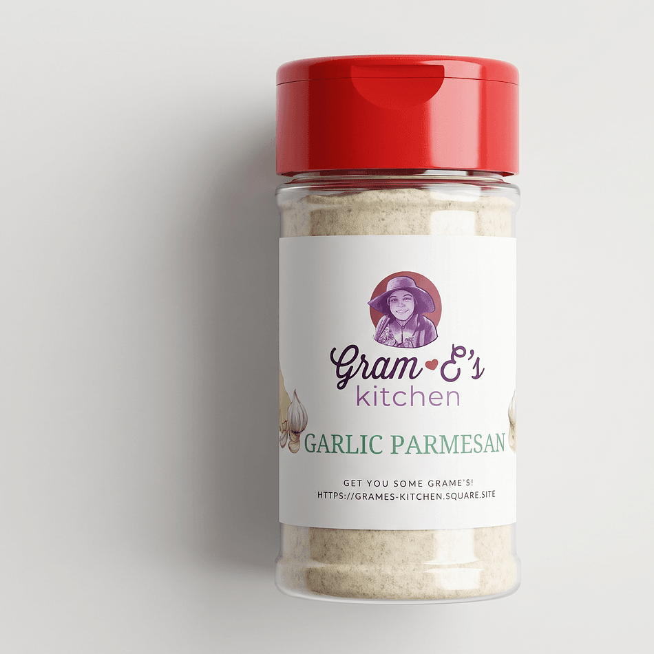 Garlic Parmesan Seasoning Blend, Garlic & Parmesan Cheese, Savory Popcorn Pasta Veggie Topper, Shaker Bottle
