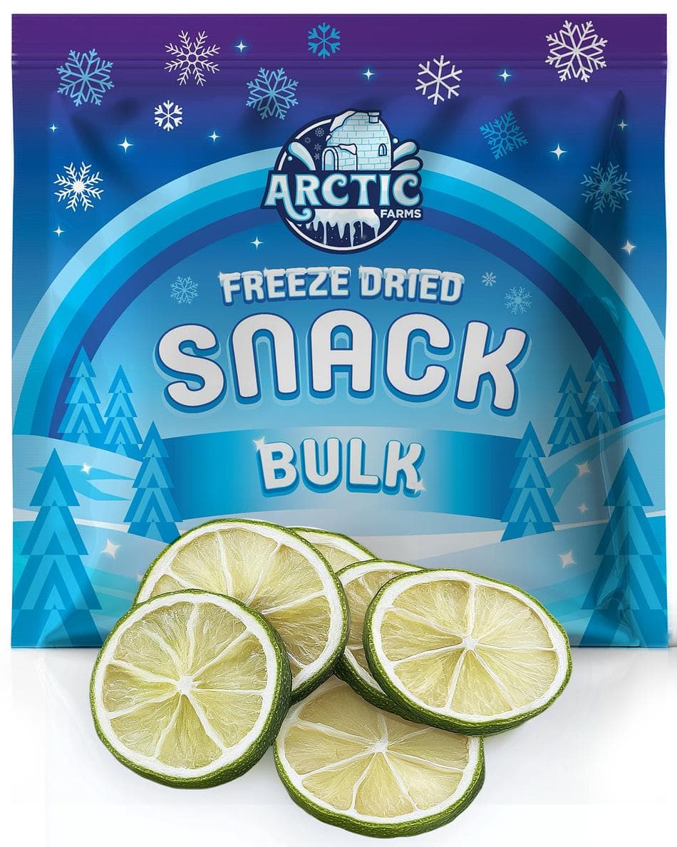 Freeze-Dried Lime Pieces, Tart & Tangy Citrus Snack, 100% Real Fruit with No Added Sugar, Bulk Bag (6 oz)