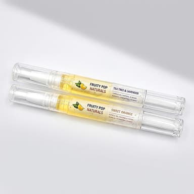 Cuticle Oil Pen, Jojoba & Vitamin E + Tea Tree, Nourishing Nails & Cuticles, Brush Tip, 3 mL