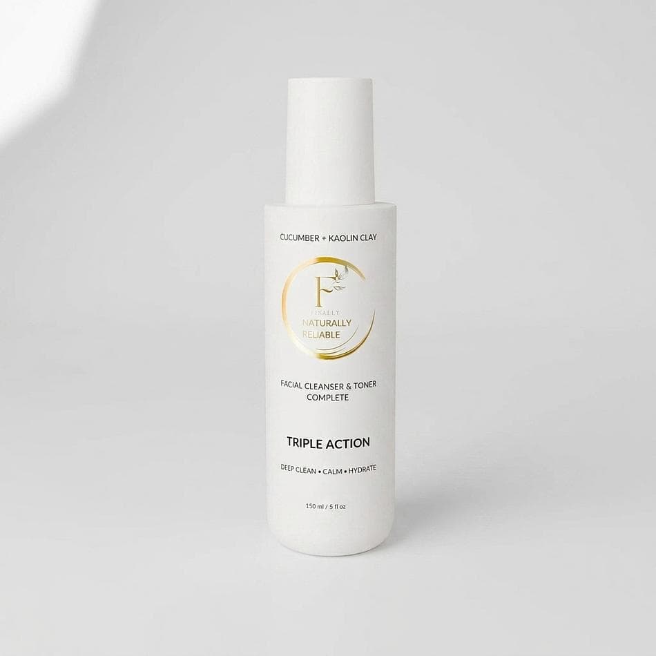 Fragrance-Free Face Cleanser + Toner, Cucumber Hydrosol & Kaolin Clay, Calms Sensitive Skin, pH-Balanced, 5 fl oz Glass