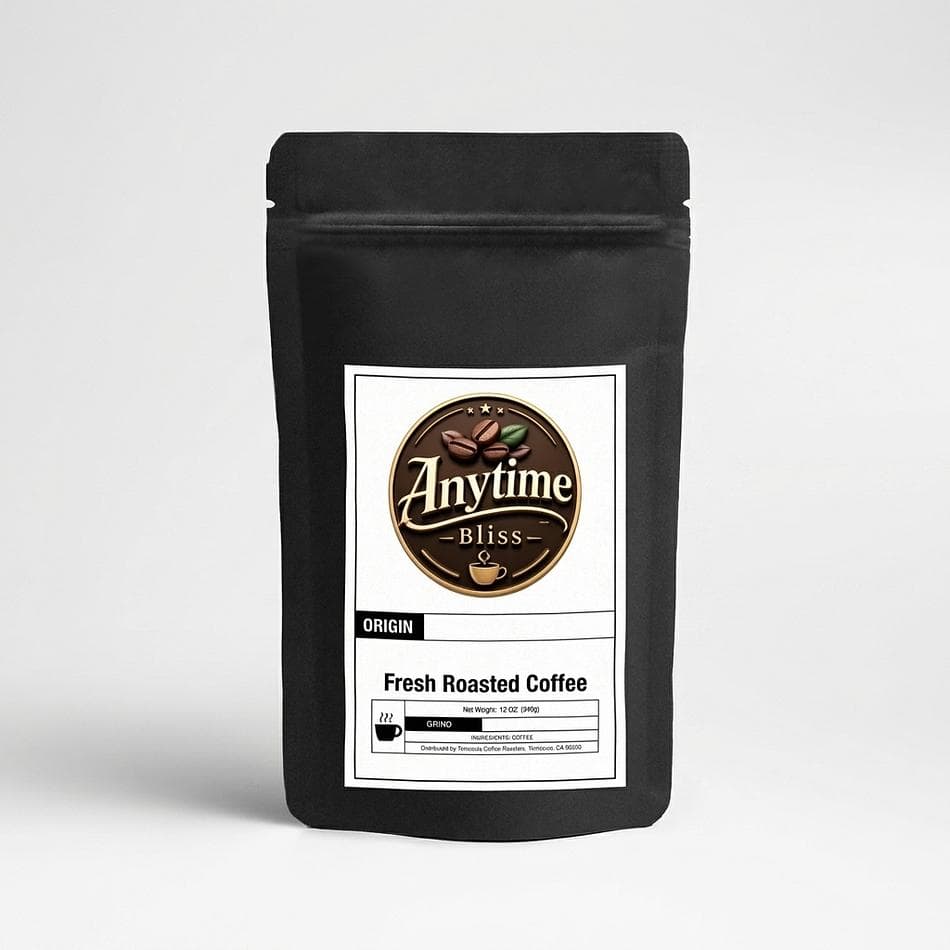 African Coffee Blend, Medium-Dark Roast, Toffee Caramel & Fruit Notes, Whole Bean or Ground, 12 oz Bag