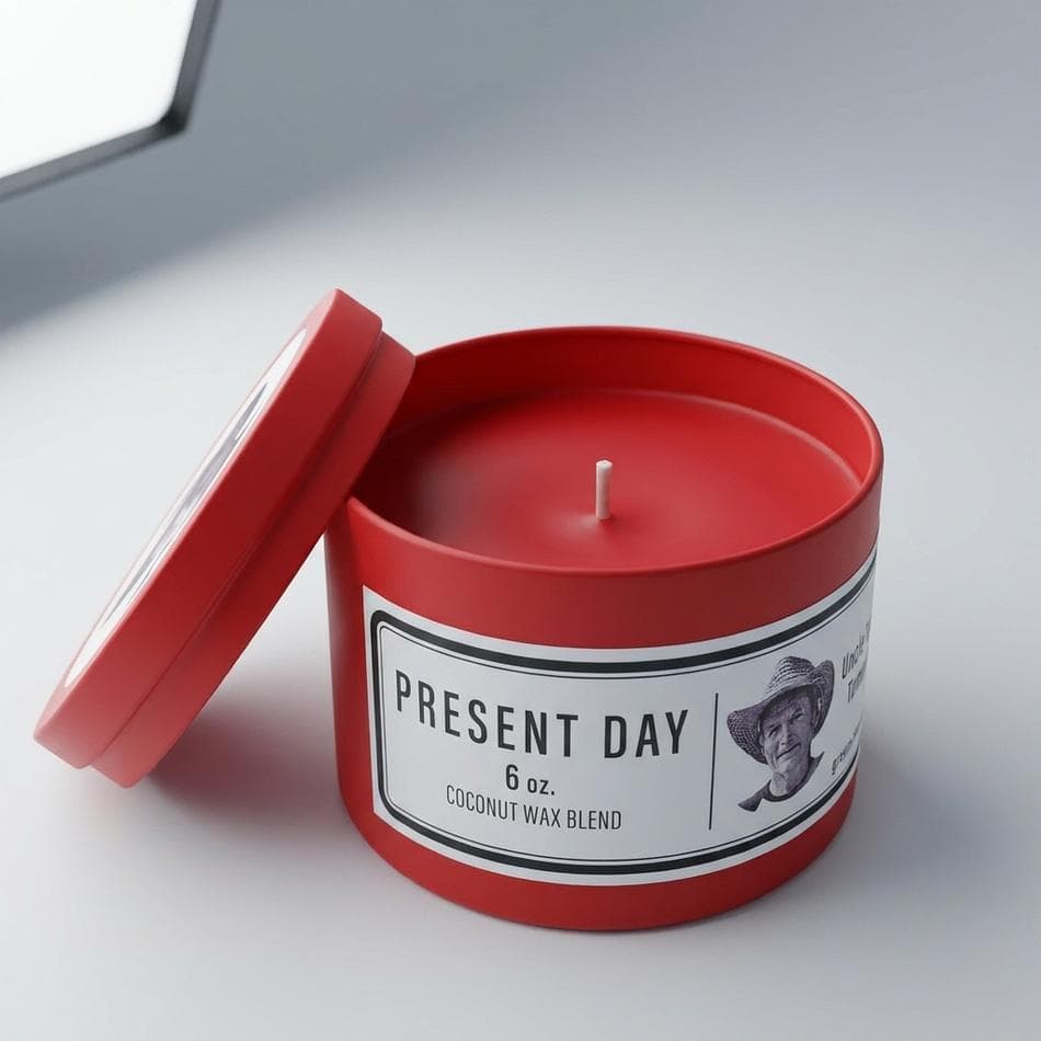 Tomato Leaf Scented Candle, Coconut Wax, Fresh Green Garden Scent, Gift Tin, 6 oz