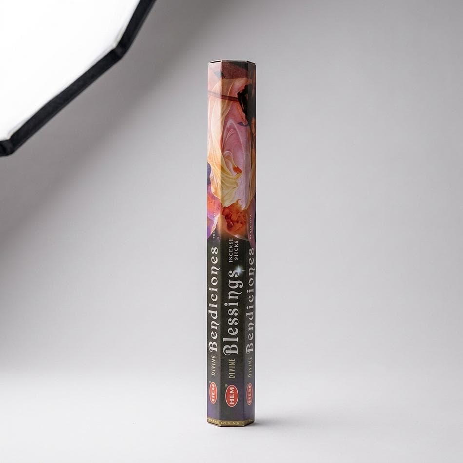 Incense Sticks, Divine Blessing Scent, HEM Hexa Tube, Peace & Harmony Aroma, 20-Stick Pack