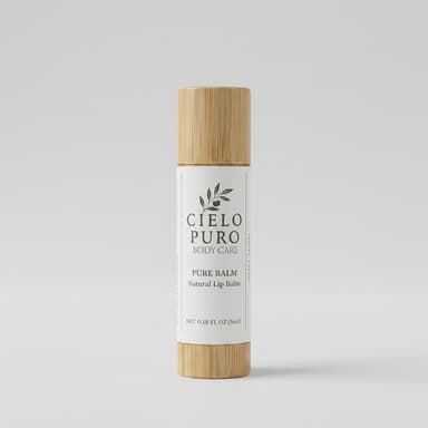 Tallow Lip Balm Stick, Beeswax & Shea + Cocoa Butter, Long-Lasting Hydration for Chapped Lips, Bamboo Tube