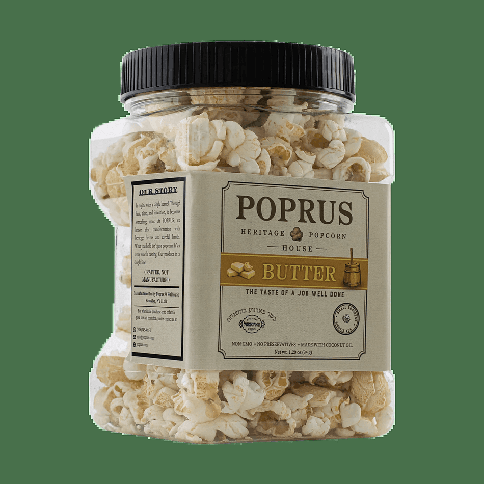 Dairy-Free Butter-Style Popcorn, Coconut Oil & Nutritional Yeast, Fresh Crunch, Kosher Parve, 1.20 oz Bottle