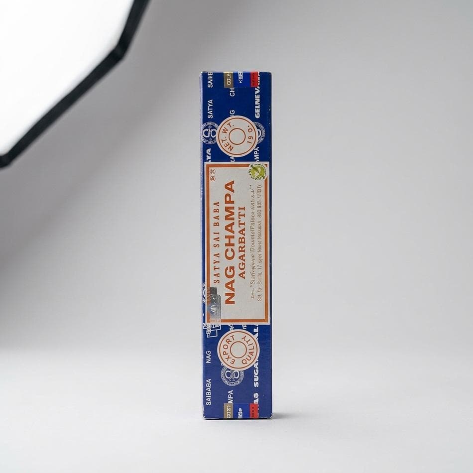 Nag Champa Incense Sticks, Frangipani & Sandalwood, Calming Meditation Aroma, 15g Box (Approx. 10–12 Sticks)