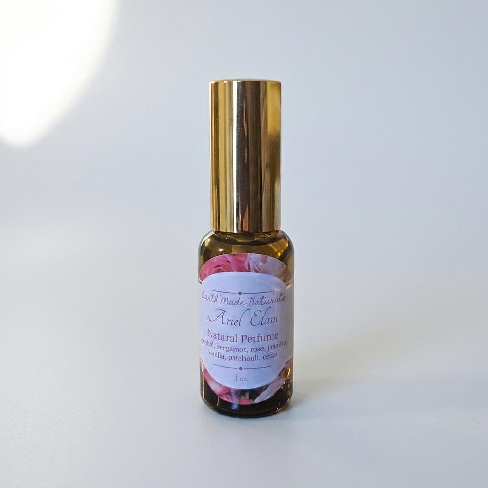 Natural Perfume Spray, Bergamot Rose Jasmine, Warm Vanilla & Cedarwood, Essential Oils, 1 oz Bottle
