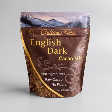 European-Style Drinking Chocolate Mix, Organic Raw Cacao & Milk Powder, Rich Dark Flavor, 6 oz Bag (6–12 Servings)
