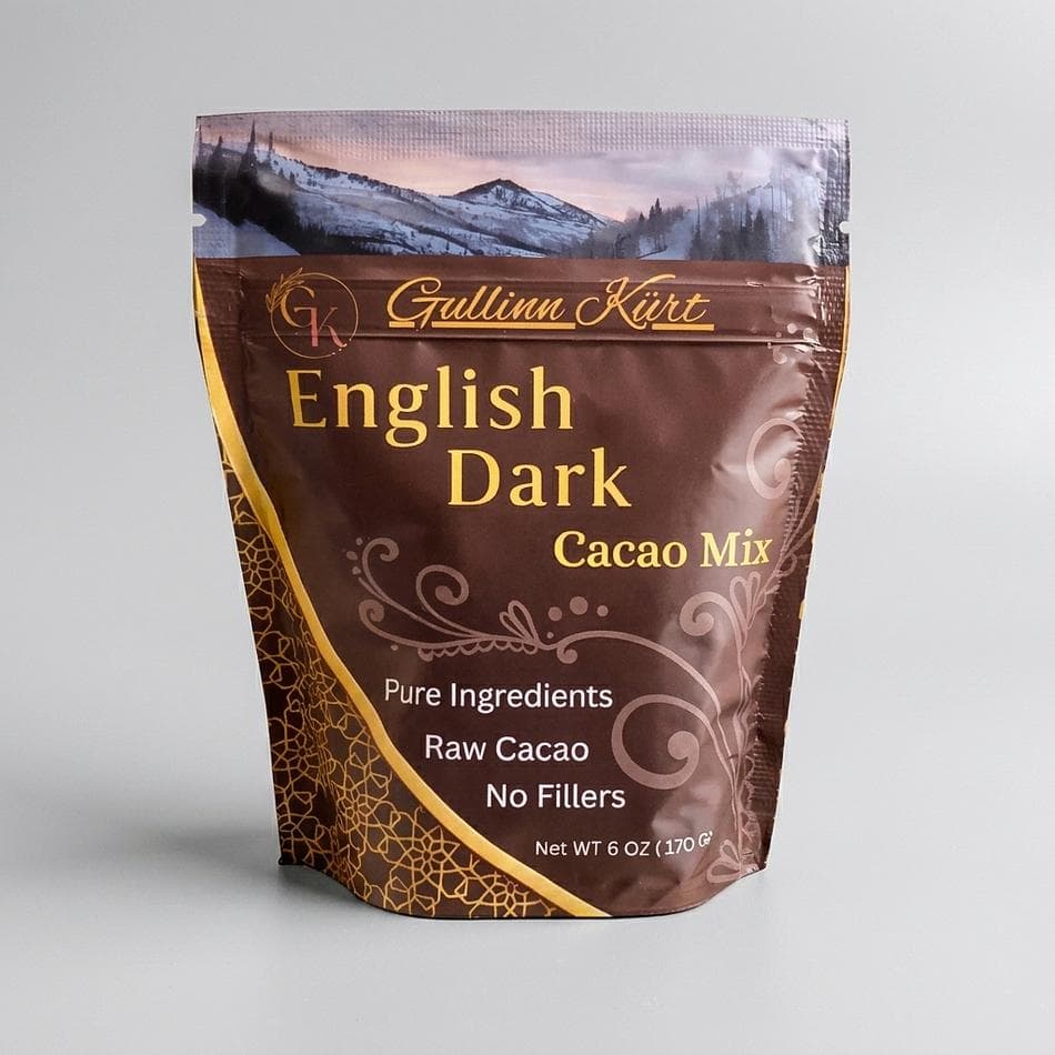European-Style Drinking Chocolate Mix, Organic Raw Cacao & Milk Powder, Rich Dark Flavor, 6 oz Bag (6–12 Servings)