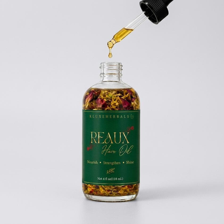 Herbal Hair Growth Oil, Olive & Grapeseed Infused, Scalp Repair & Length Retention, Dropper Treatment, 30mL