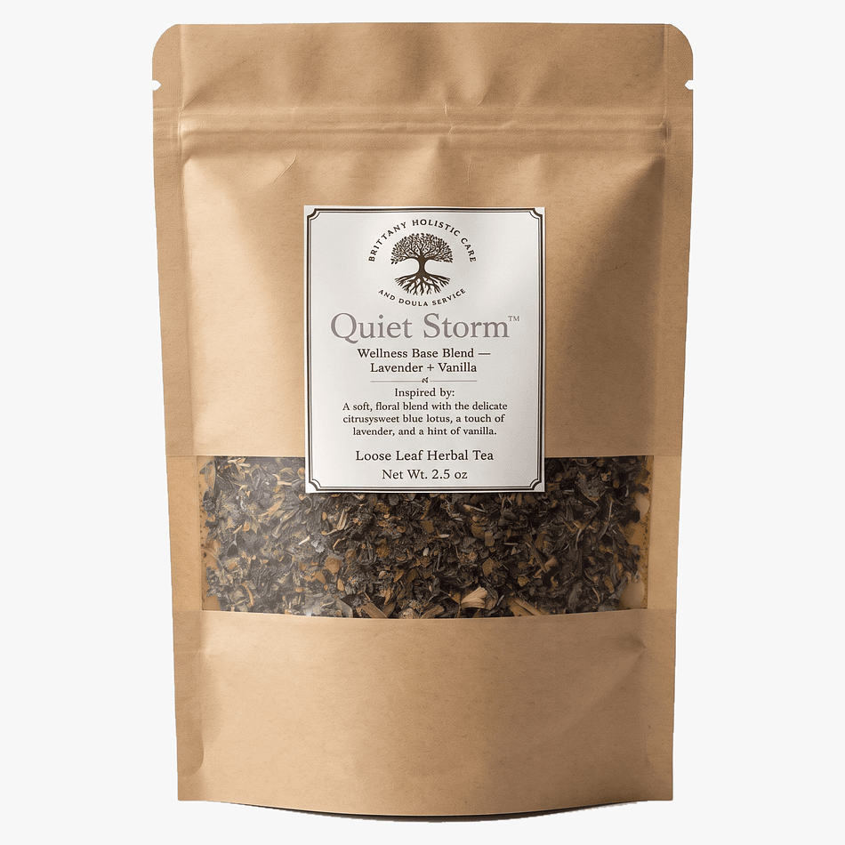 Loose Leaf Herbal Tea, Blue Lotus, Lavender & Vanilla, Calm Evening Wind-Down Blend, 2.5 oz Pouch