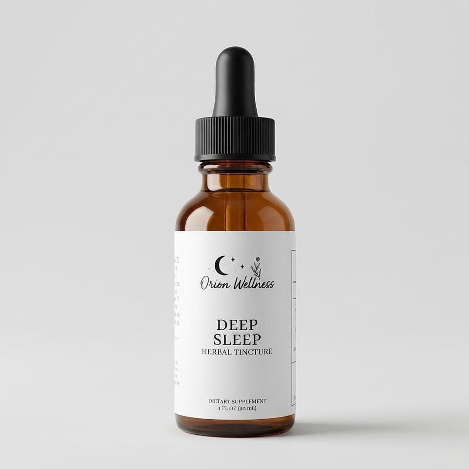 Herbal Sleep Tincture, Valerian & Passionflower, Calm Relaxation, 1:5 100 Proof Liquid Extract