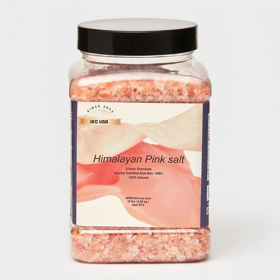 Himalayan Pink Salt, Coarse Crystals 2–5 mm, Grinder Refill & Finishing Salt, Resealable Jar, 5 lb (80 oz)