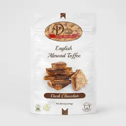 2 Pack | Dark Chocolate English Almond Toffee | Won’t Stick to Teeth | 6 oz