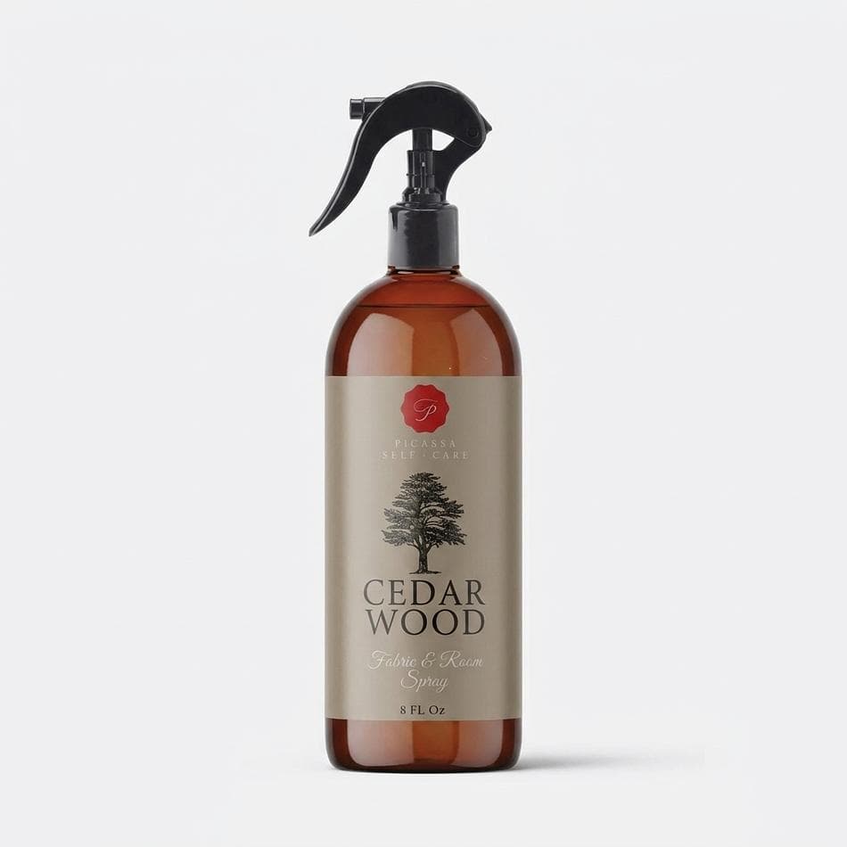 Fabric & Room Spray, Distilled Water & Essential Oils, Odor Neutralizer, Cedarwood Scent, 4 oz Spray Bottle