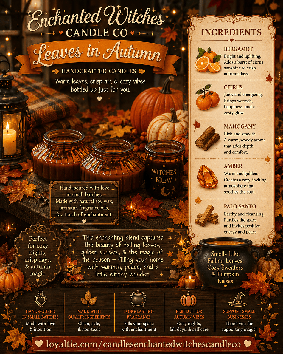Leaves in Autumn candles