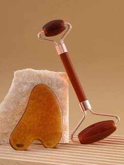 1pc Facial Roller Massager 1pc Gua Sha Board-18