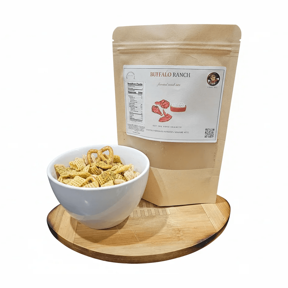 Buffalo Ranch Snack Mix, Savory Cereal & Pretzel Blend, Spicy Tangy Crunch, Nut-Free Option, 2.5 oz Bag