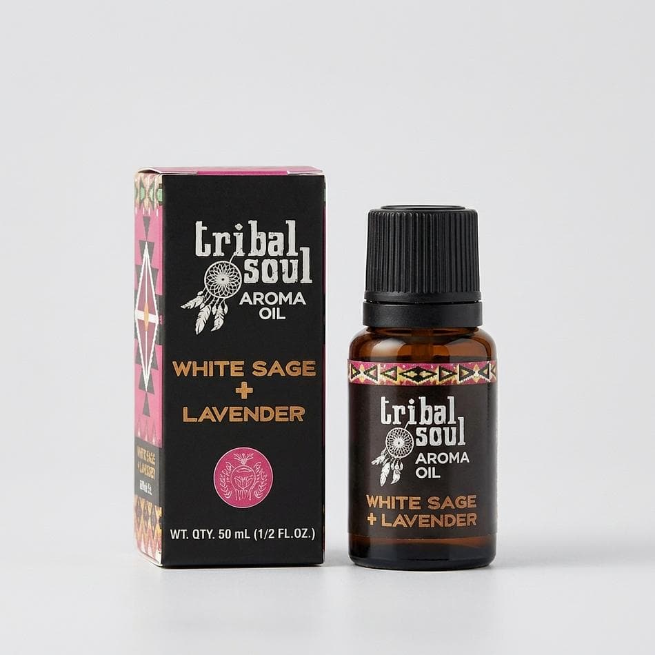 Tribal Soul Aroma Fragrance Oil, White Sage & Lavender, Relaxation & Cleansing Scent, 10 ml (0.34 oz) Diffuser Oil