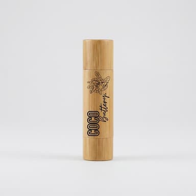 Fragrance-Free Lip Balm Stick, Shea & Cocoa Butter + Coconut Oil, Deep Hydration, Bamboo Tube, 0.15 oz