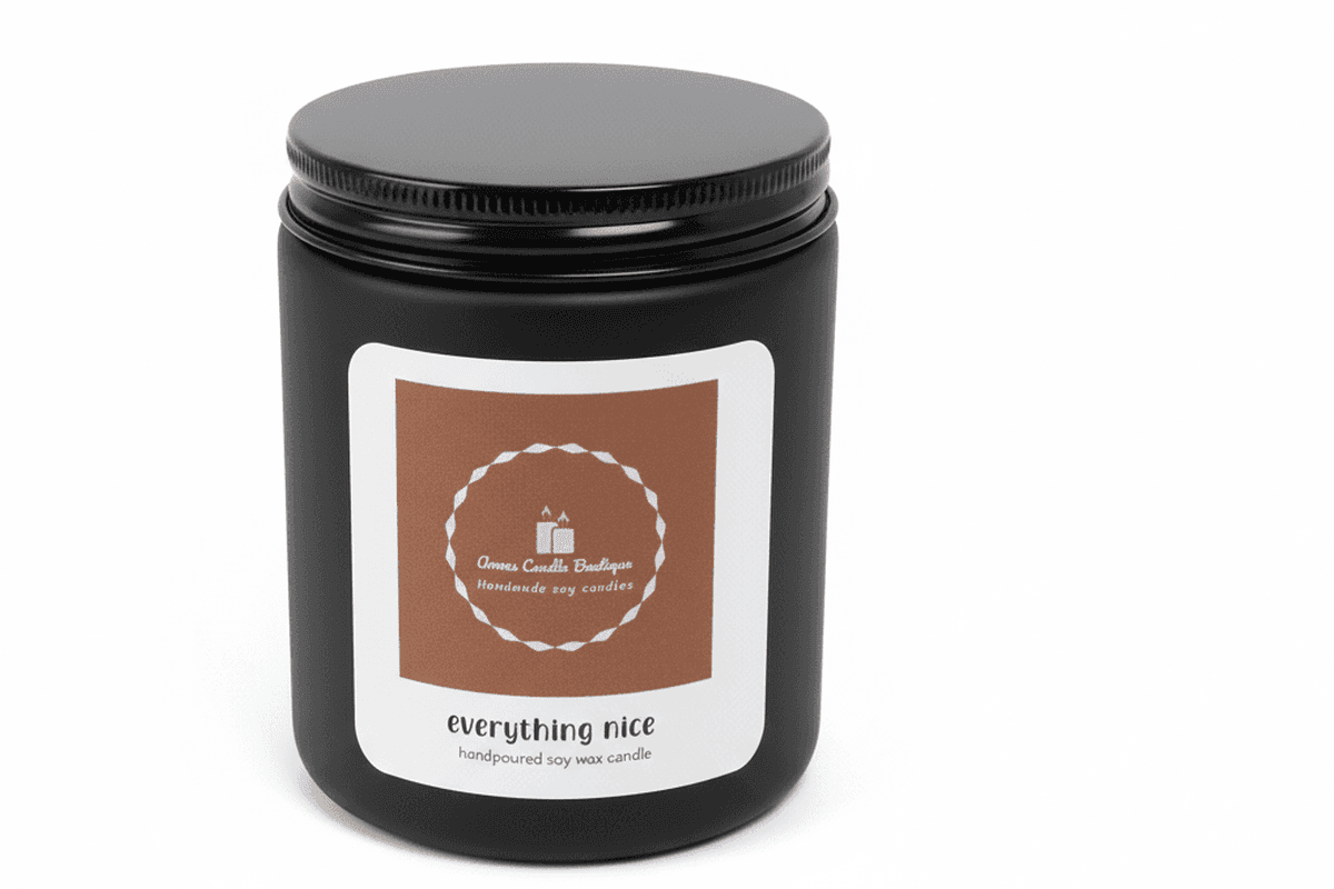 Everything Nice Scented Jar Candle, Sugar, Citrus & Vanilla, Cozy Warm Musk & Woods, 9 oz Single Wick