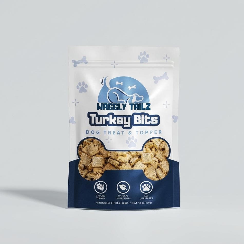 Turkey Dog Treat Bites, Real Turkey, High-Protein Training Rewards, No Fillers, Resealable Bag