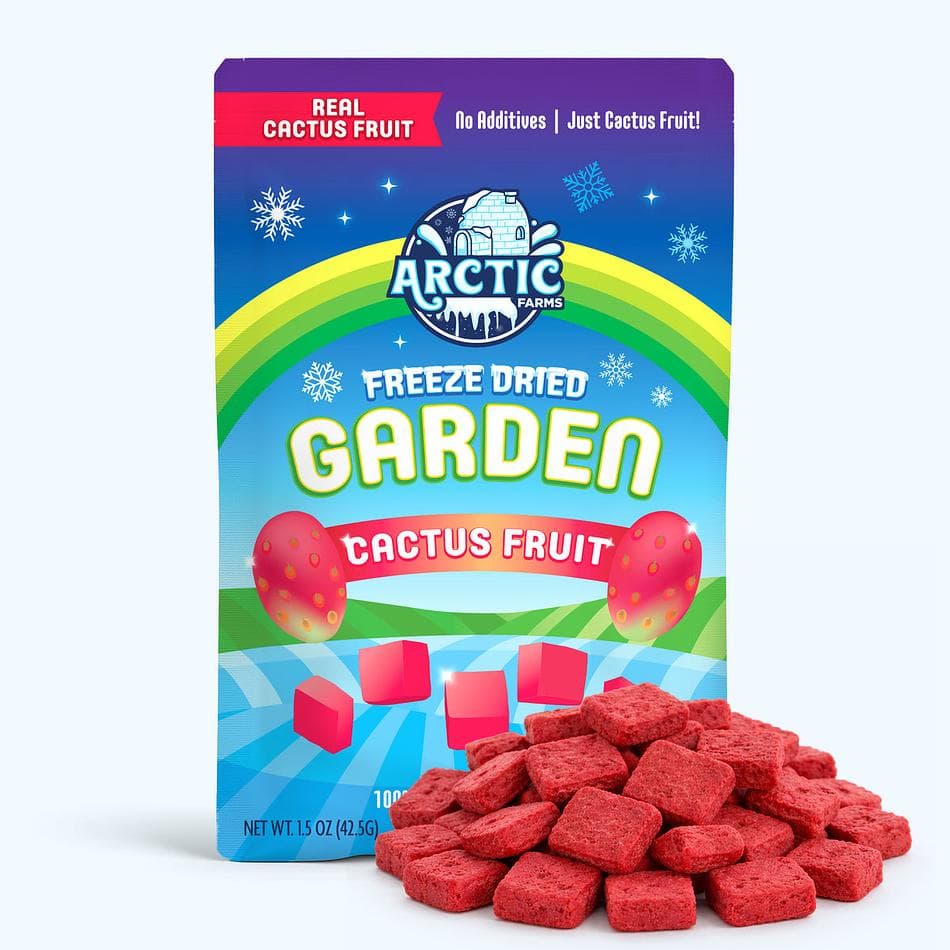 Freeze-Dried Cactus Fruit (Prickly Pear • Tuna • Cactus Fig), Sweet, Floral, Vibrant Desert Fruit Crunch, Large Resealable Bag (1.5 oz)