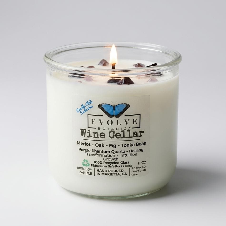 Monthly Soy Candle Subscription, Recycled Glass Rocks Tumbler, FSC Wood Wick, Members-Only Scent, $30/Month + Free Welcome Candle