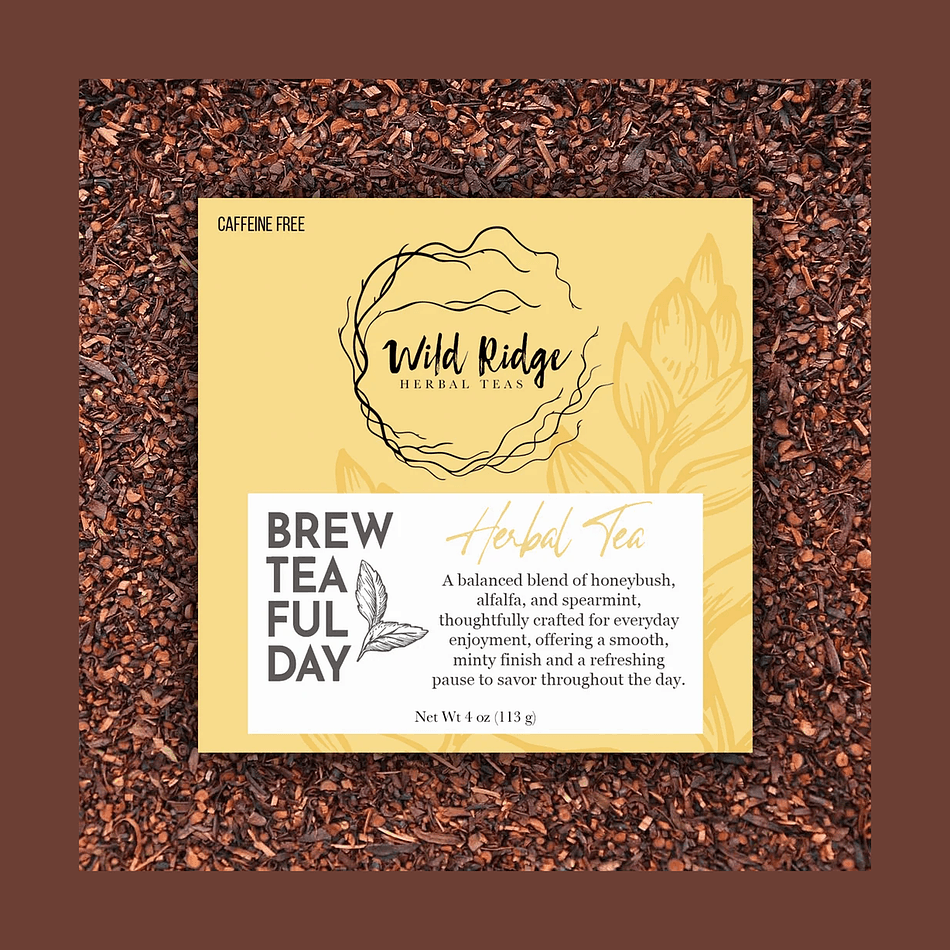 Caffeine-Free Herbal Tea Blend, Organic Honeybush & Spearmint, Daily Wellness Support, Loose Leaf 4 oz (113 g)