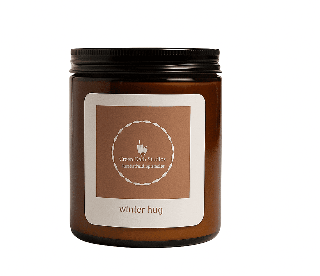 Winter Hug Scented Candle, Bergamot & Pear, Cashmere + Vanilla, Cozy Winter Home Fragrance, 9 oz Jar Candle