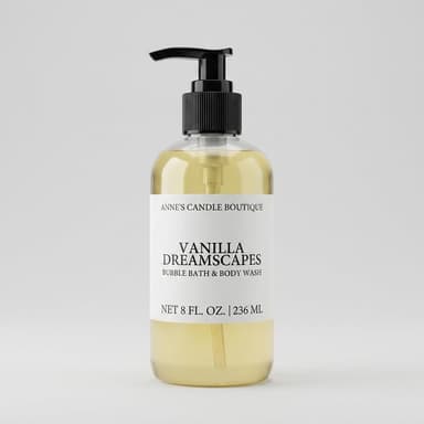 Vanilla Bubble Bath & Body Wash, Creamy Vanilla Scent, Gentle Foaming Cleanser, Daily Shower Wash (Size Not Listed)
