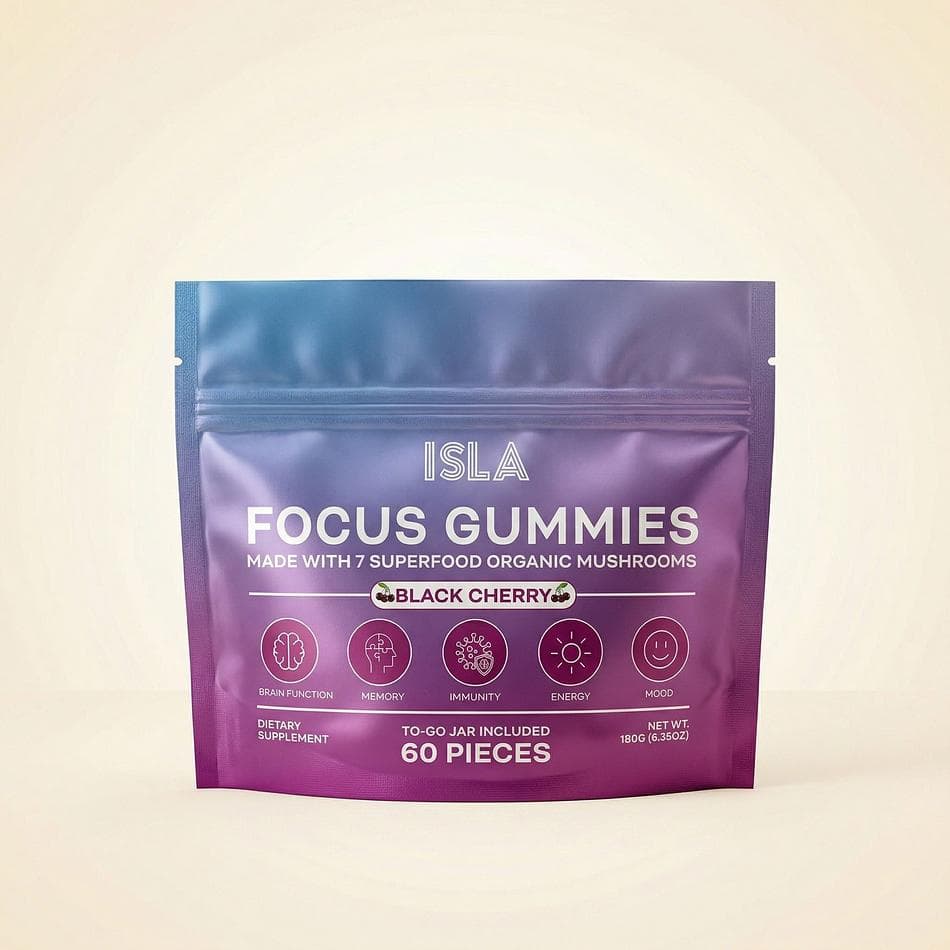 Mushroom Focus Gummies, Lion’s Mane + Cordyceps, Mental Clarity Support, Black Cherry, 60 Gummies (30 Servings)