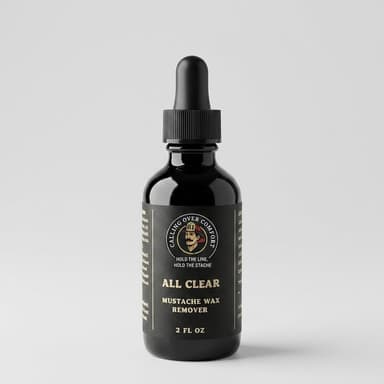 Mustache Wax Remover Oil, Coconut & Jojoba, Dissolves Wax Buildup, Dropper Bottle, 2 oz