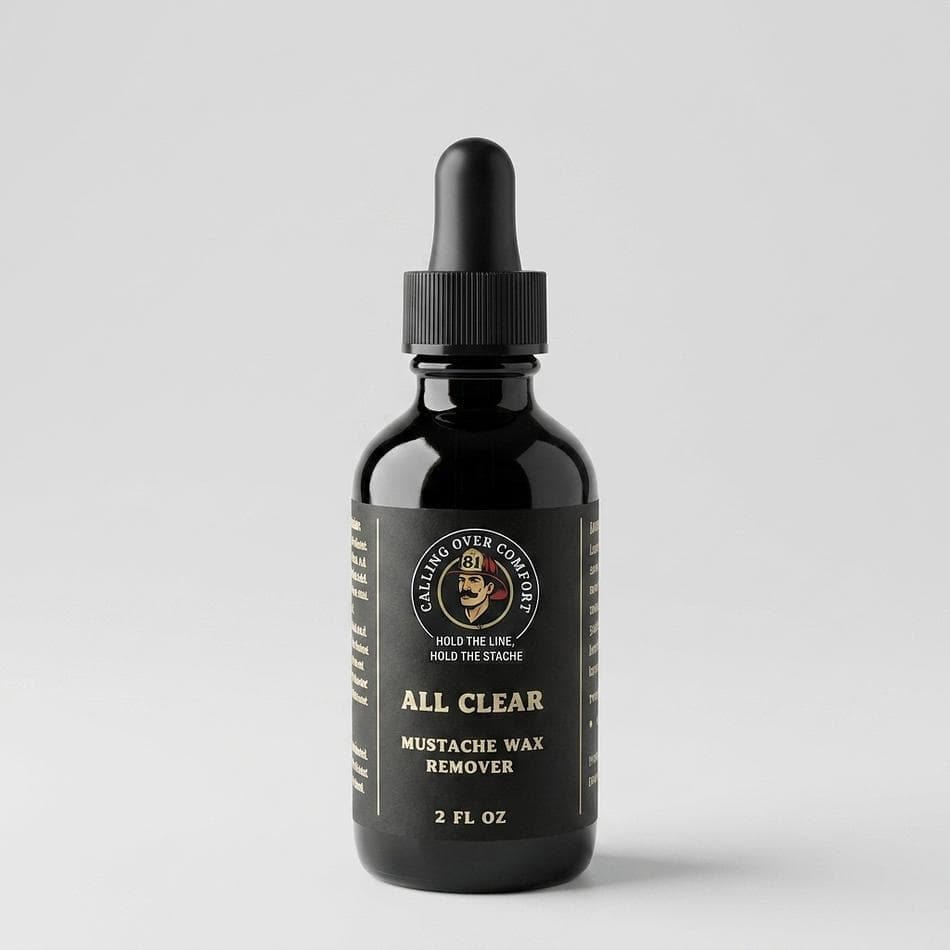 Mustache Wax Remover Oil, Coconut & Jojoba, Dissolves Wax Buildup, Dropper Bottle, 2 oz