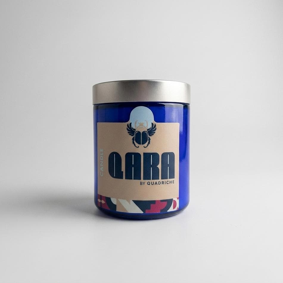 BARBAN by Quadriche Coconut Soy Wax Candle, Peach Coconut Rum, Bright Tropical Scent, Clean Burn, 8 oz Glass Jar