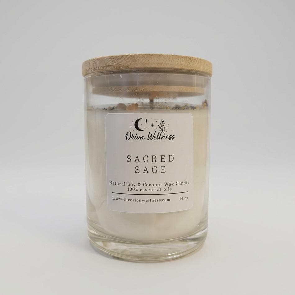 Essential Oil Candle, Soy + Coconut Wax, Clean Natural Scent, Cotton Wick, 14 oz, 50–70 Hr Burn