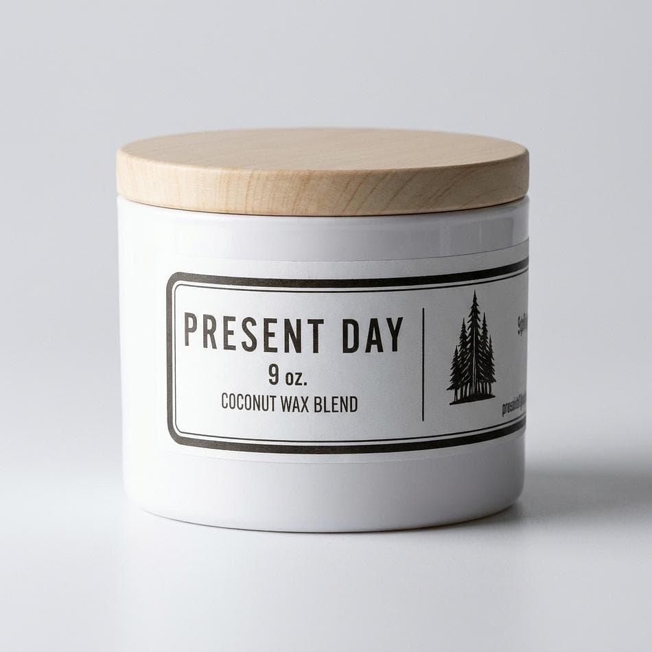 Redwood Scented Tin Candle, Pine & Cedar & Clove Notes, Fresh Woodsy Unisex Scent, 6 oz Travel Gift Tin