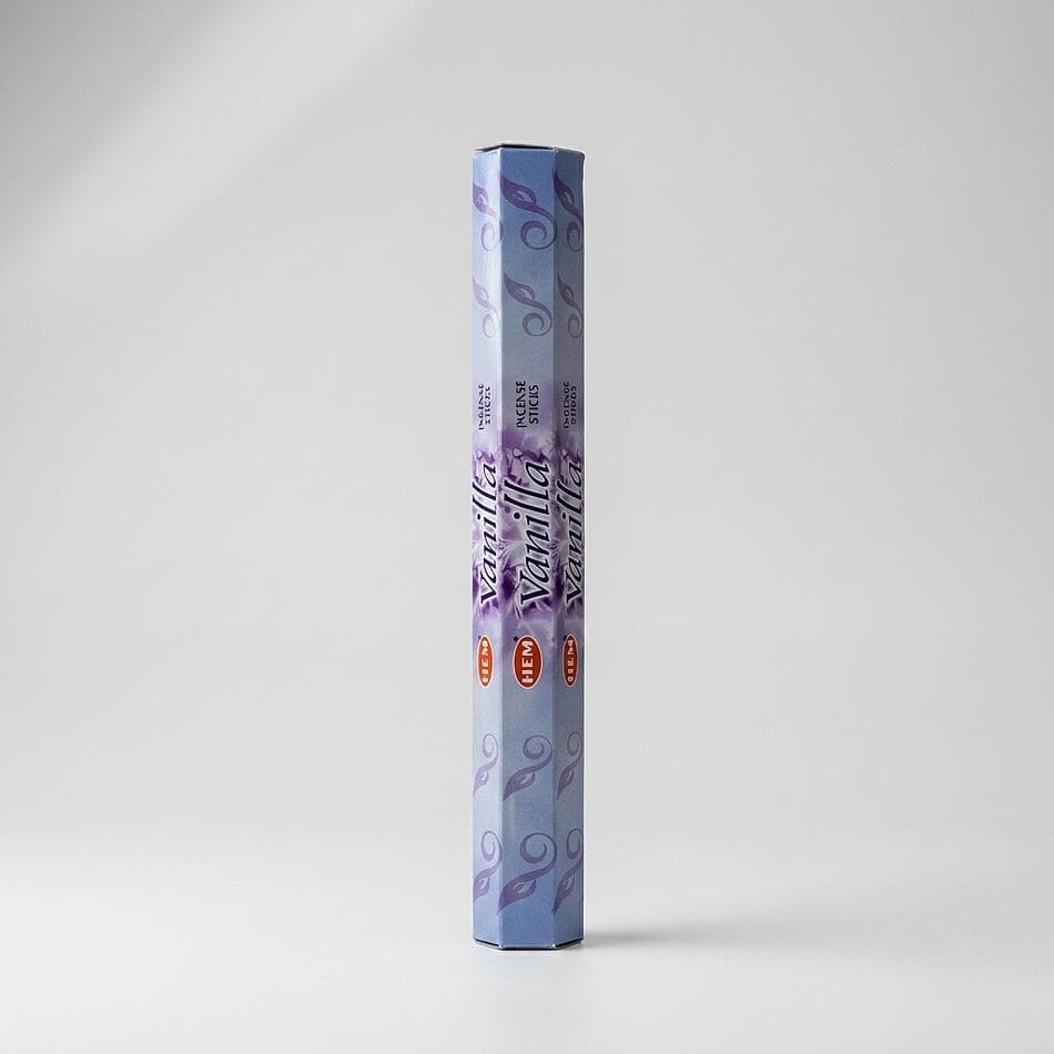 Vanilla Incense Sticks, Warm Sweet Aroma for Relaxation & Meditation, 20-Stick Hex Pack