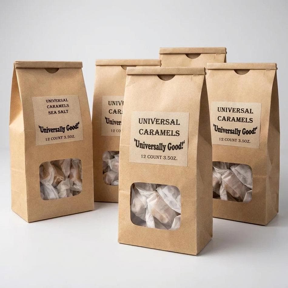 Caramel Apple Soft Caramels, Apple Flavor, Melt-in-Your-Mouth Chewy Candy, 50 Count Bag