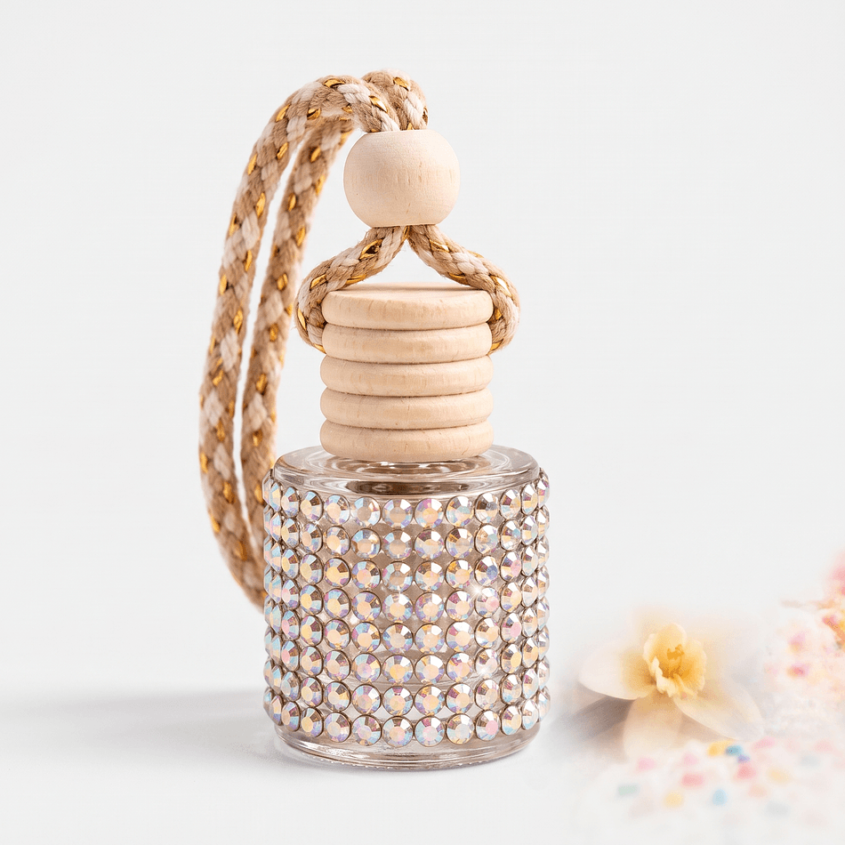 Hanging Car Diffuser, Sugar Cookie Vanilla Fragrance Oil, Sweet Bakery Scent, Refillable Glass Bottle, 8 mL