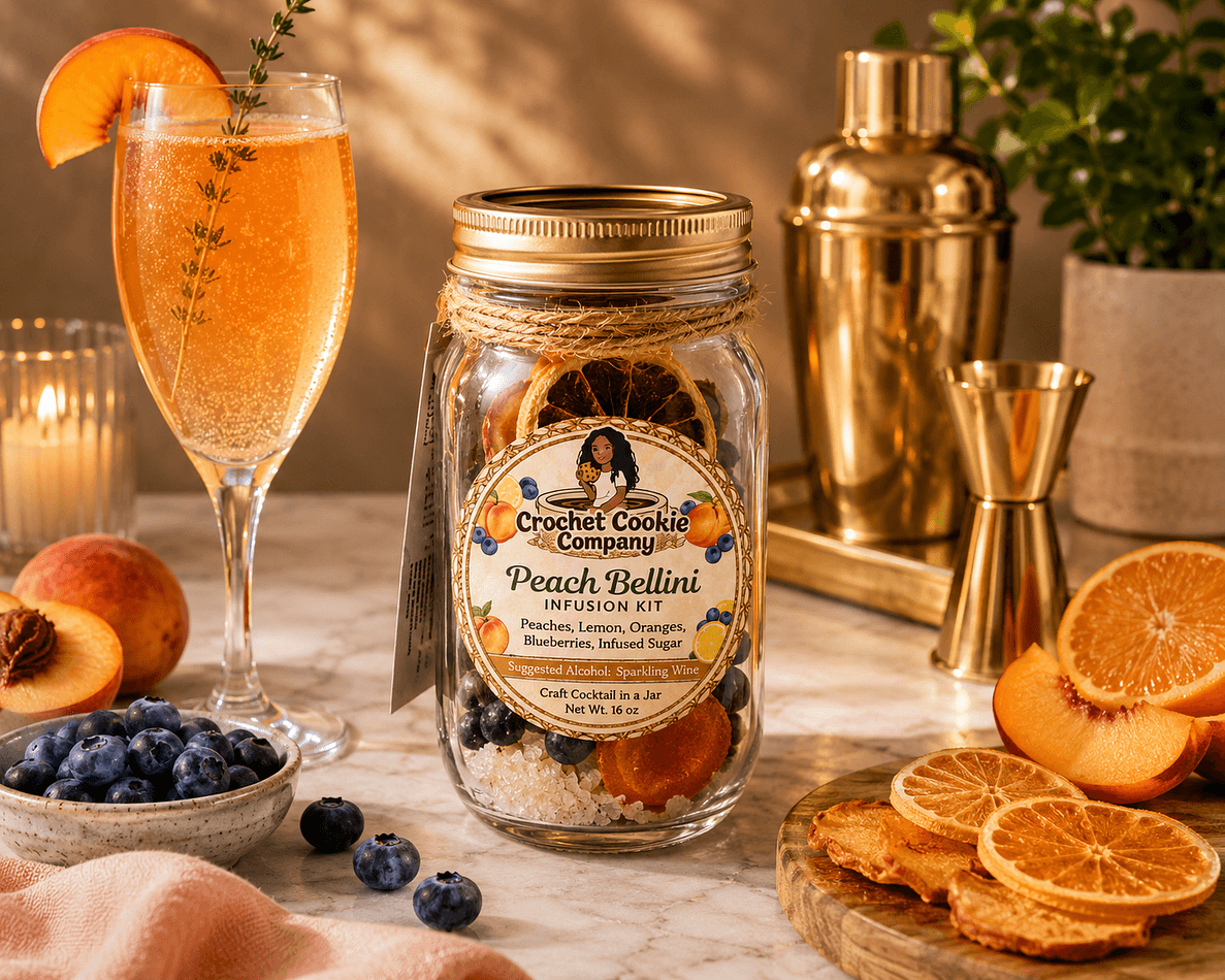 Peach Bellini Cocktail Jar , 16oz